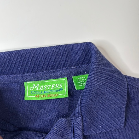 Masters Kids Navy Blue Polo Shirt 4T - Picture 2 of 3